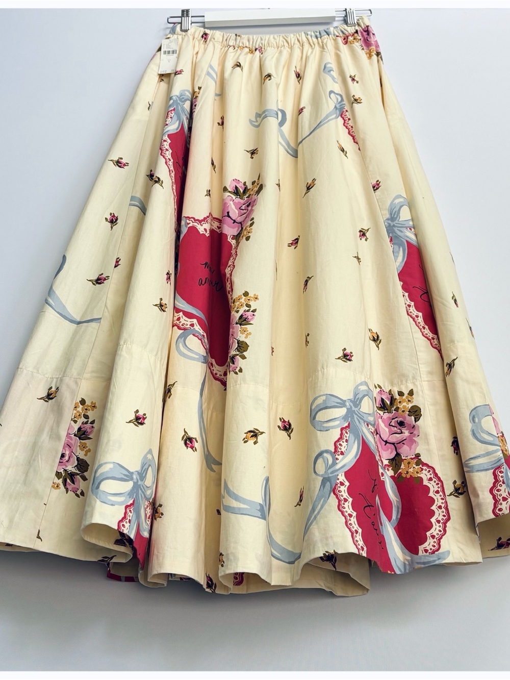 NWT Anthropologie Maeve Jacie Poplin Vintage Heart Floral Print Maxi Skirt S - Picture 14 of 17